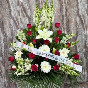 Arreglo Funeral en Rojo